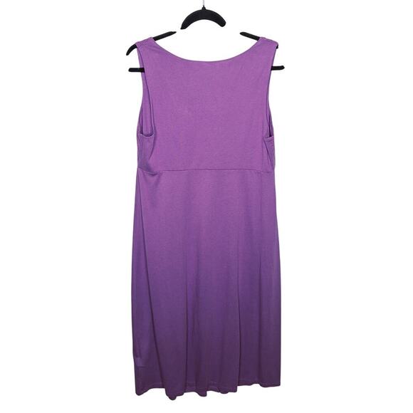 Boden Jersey Dress 12L Long Tall Eyelet Lace Sleeveless Stretch Modal Cotton - Picture 8 of 8